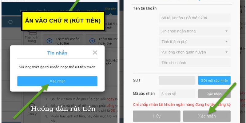 Rút tiền Ku3933 về tài khoản ngân hàng liên kết